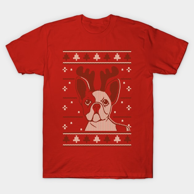 Christmas Pug T-Shirt by CatsAndDogs